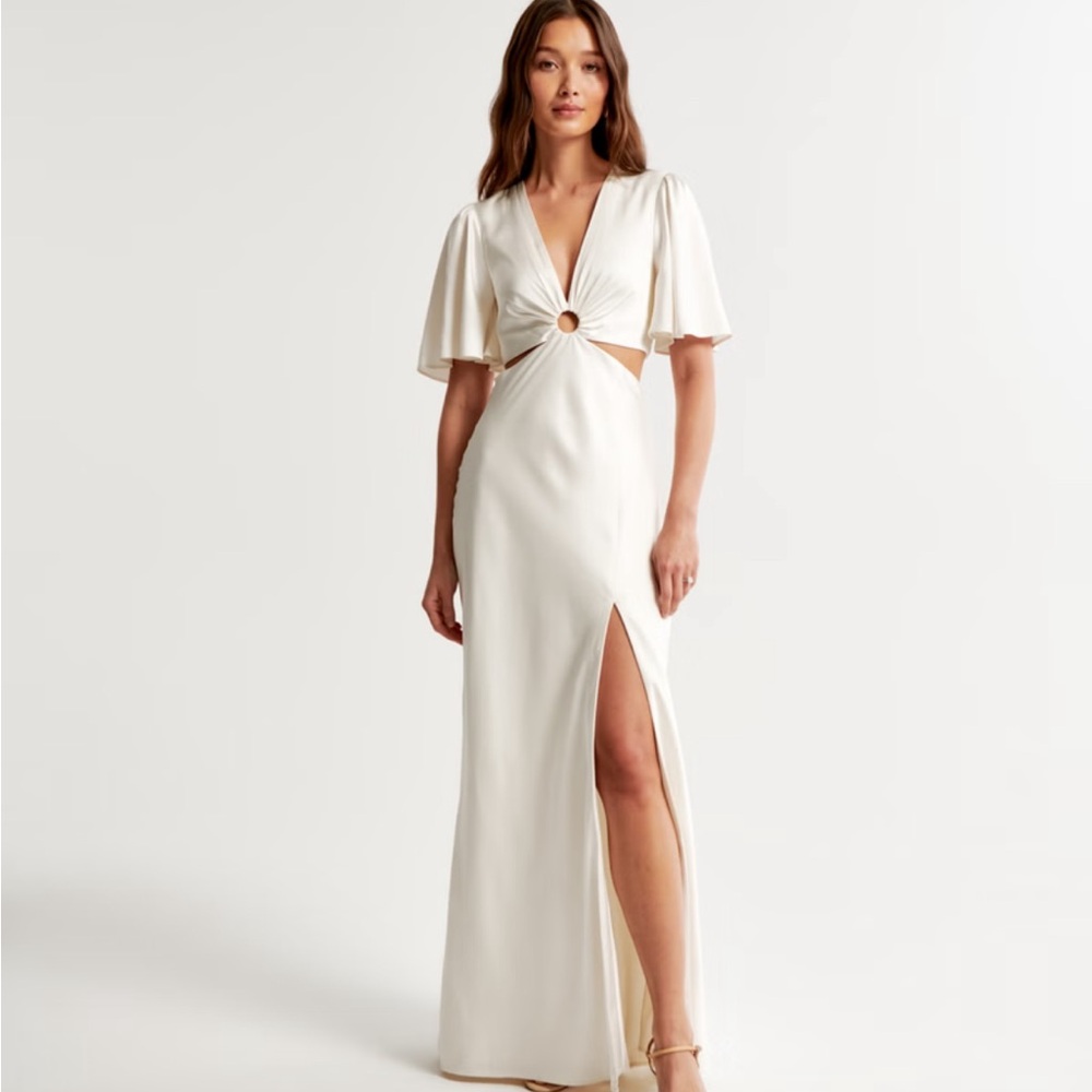Elegant white Abercrombie and fitch dress